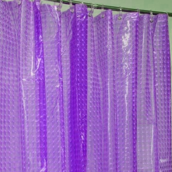 Штора для ванной комнаты «Shower Curtain» с эффектом 3D , ПВХ в комплекте с кольцами, фиолетовый